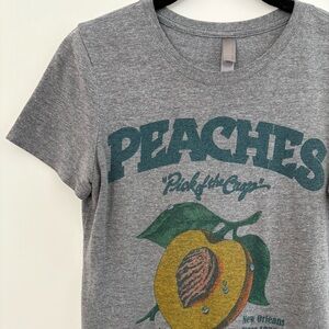 Gray Peaches Records New Orleans Graphic T-Shirt